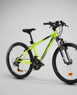 bicykle Horský bicykel ST 500 24-palcový pre deti od 9 do 12 rokov žltý