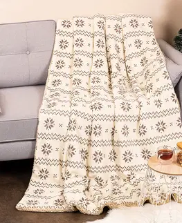 Prikrývky na spanie 4Home Baránková deka Nordic béžová, 150 x 200 cm