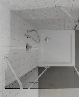 Vane MEXEN/S - Roma sprchovací kút 90x90, grafit, chróm + biela vanička so sifónom 854-090-090-01-40-4010