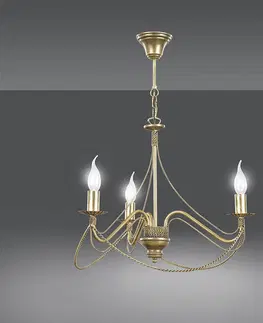 Lustre EMIBIG LIGHTING Visiaci luster Tori 3, troj-plameňový, zlatý