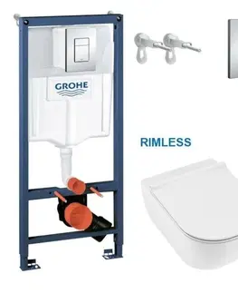 Záchody Rapid SL pre závesné WC 38528SET s chrómovou doskou + WC JIKA MIO + SEDADLO SLIM 38772001 IO1