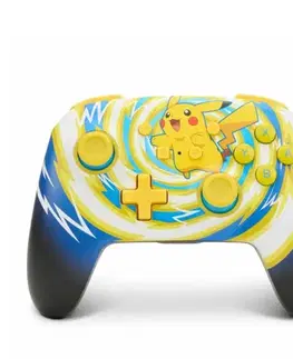 Príslušenstvo k herným konzolám Bezdrôtový ovládač PowerA Enhanced pre Nintendo Switch, Pikachu Vortex 1523595-01