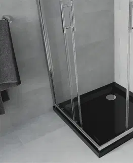 Vane MEXEN/S - Rio sprchovací kút 70x70, transparent, chróm + vanička so sifónom 860-070-070-01-00-4070