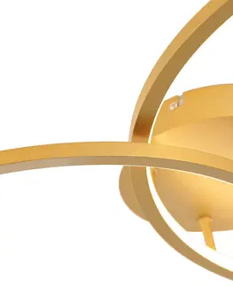 Stropne svietidla Stropná lampa zlatá 78 cm vrátane LED 3 stupne stmievateľná - Rowin