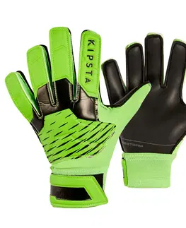futbal Detské brankárske futbalové rukavice F100 Resist zeleno-čierne