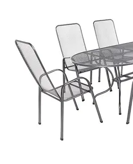 Stolčeky DEOKORK Kovový stôl oválny 160 x 95 cm