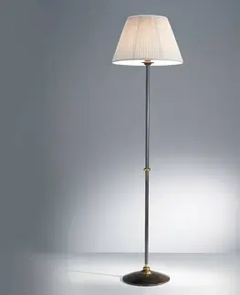 Stojacie lampy Cremasco Stojaca lampa Classic s látkovým tienidlom