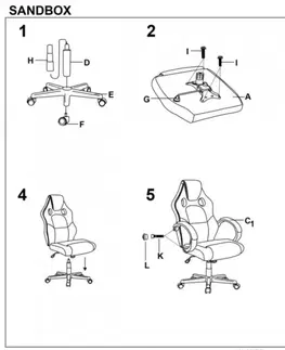 Kancelárske stoličky Kancelárske kreslo SANDBOX Halmar
