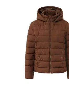 Coats & Jackets Prešívaná bunda s kapucňou, koňaková