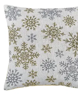 Obliečky Dakls Obliečka na vankúšik Snowflakes biela, 40 x 40 cm