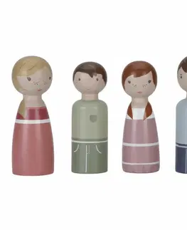 Drevené hračky LITTLE DUTCH - Sada drevených bábik Family Rosa