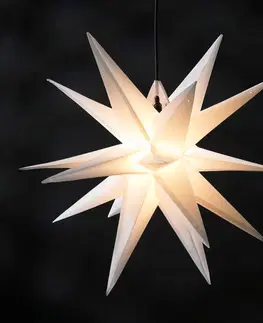 Vianočné svetelné hviezdy STERNTALER Plastová hviezda Jumbo Ø1m exteriér 18 cípov biela