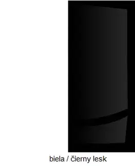 Vitríny ArtCross Vitrína SOLAR | SLR 06 Farba: Biela / čierny lesk