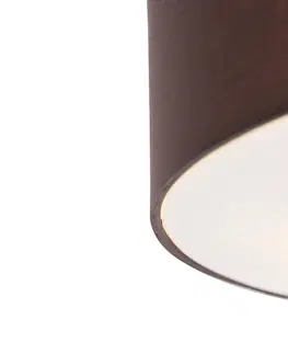Stropne svietidla Vidiecka stropná lampa hnedá 50 cm - bubon