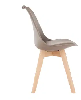 Stoličky Stolička, sivohnedá/buk, BALI 2 NEW