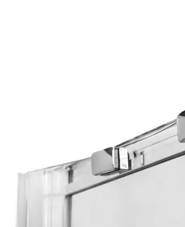 Vane HOPA - Asymetrický sprchovací kút MODERN 185 + vanička z liateho mramoru LAKA - FARBA rámu - Chróm / Leštený hliník (ALU), Rozmer A - 100, Rozmer B - 80, Vanička HL - Vrátane vaničky, Výplň - Frost bezpečnostné sklo - 6 mm, Spôsob prevedenia - Pravá