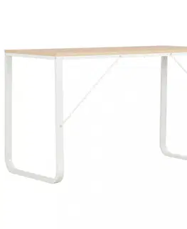 Pracovné stoly Písací stôl 120x60 cm Dekorhome Biela / dub