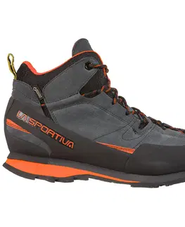 Pánske tenisky Pánske trailové topánky La Sportiva Boulder X Mid Carbon/Flame - 37,5