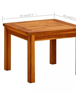 Záhradné stoly Záhradný konferenčný stolík akácie Dekorhome 110x110x45 cm