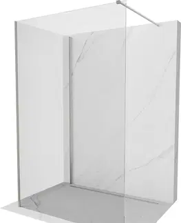 Sprchové dvere MEXEN/S - Kioto Sprchová zástena WALK-IN 135 x 70 cm, transparent, nikel kefovaná 800-135-212-97-00-070