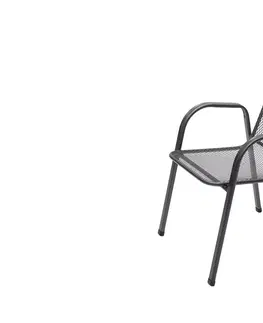 Záhradné stoličky a kreslá DEOKORK Kovová stolička Sága vysoká