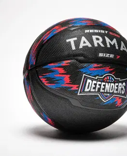 basketbal Basketbalová lopta veľkosti 7 - R500 čierno-červeno-modrá