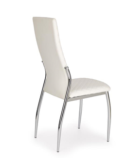Jedálenské stoličky HALMAR K238 jedálenská stolička biela / chróm