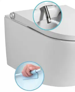 Záchody SAPHO - VEEN CLEAN závesné WC s integrovaným elektronickým bidetom VE421