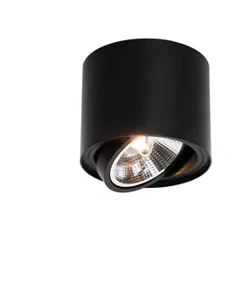 Bodove svetla Moderné stropné bodové svietidlo čierne otočné a sklopné AR111 - Rondoo Up