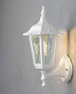 Vonkajšie nástenné svietidlá Konstsmide Vonkajšie svietidlo Firenze stojace 36cm biele