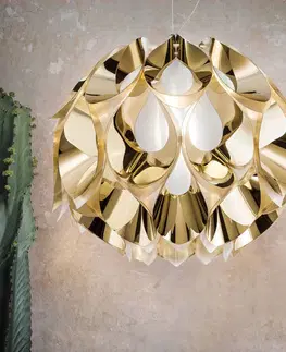 Závesné svietidlá Slamp Slamp Flora – dizajnérska lampa, zlatá, 50 cm