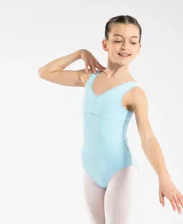 balet Dievčenský baletný trikot 150 modrý