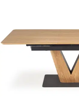 Jedálenské stoly HALMAR Umberto rozkladací jedálenský stôl dub prírodný / čierna