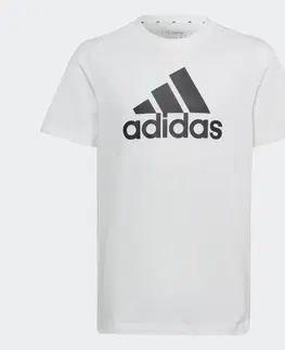nohavice Detské tričko Adidas čierno-biele s logom