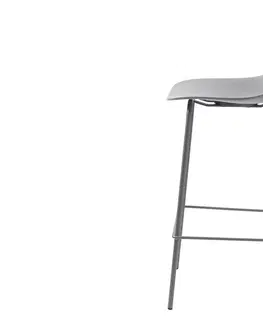 Barové stoličky Furniria Dizajnová barová stolička Jensen sivá
