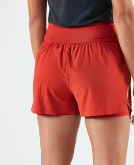 bedminton Dámske šortky na tenis Hip Ball červené