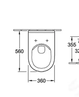 Záchody VILLEROY & BOCH - O.novo Závesné WC s doskou SoftClosing, DirectFlush, alpská biela 5660HR01