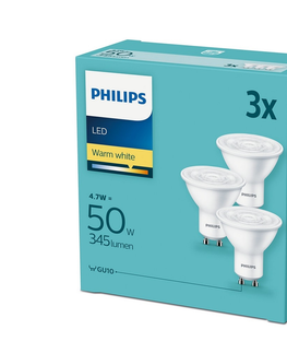 LED osvetlenie Philips Sada 3xLED Žiarovka Philips GU10/4,7W/230V 2700K 