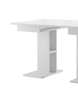 Jedálenské stoly Rozkladací jedálenský stôl SMART 05, biela