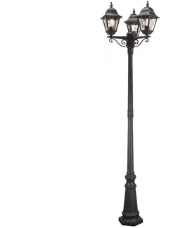 Záhradné lampy Elstead Elstead - Vonkajšia lampa NORFOLK 3xE27/100W/230V IP43 čierna 