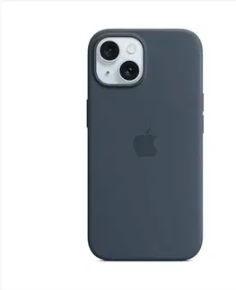 Puzdrá na mobilné telefóny Silikónový zadný kryt pre Apple iPhone 15 Plus s MagSafe, búrkovo modrá MT123ZM/A
