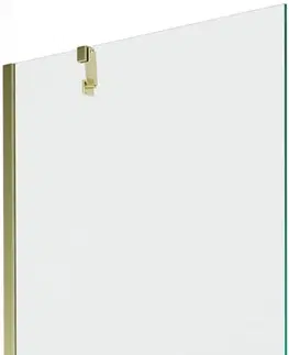 Sprchové dvere MEXEN/S - Next vaňová zástena FIX 80x150 cm, transparent, zlatá 895-080-000-00-00-50