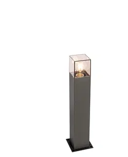 Vonkajsie osvetlenie Vonkajšia lampa 50 cm antracitová s hrotom zeme a objímkou pre kábel - Dánsko
