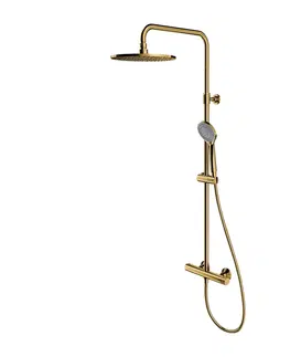 Sprchy a sprchové panely OMNIRES - Y termostatický sprchový stĺp zlatá /GL/ Y1244LUXLGL