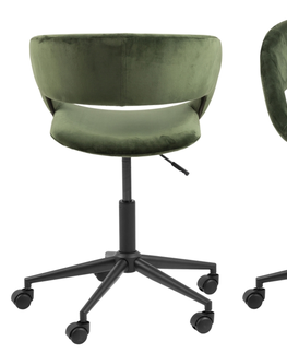 Kancelárske stoličky Dkton Dizajnová kancelárska stolička Natania, lesno zelená