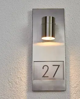 Osvetlenie domového čísla Konstsmide Modena 7655 svetlo s číslom domu, nerezová oceľ