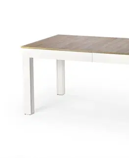 Jedálenské stoly Rozkladací jedálenský stôl SEWERYN Halmar Dub sonoma / biela
