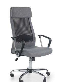Kancelárske stoličky HALMAR Zoom kancelárska stolička s podrúčkami čierna / sivá