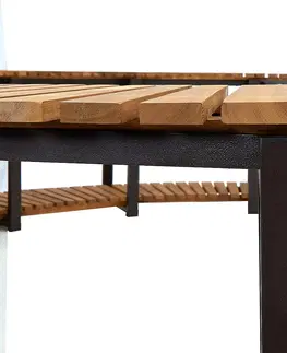 Doplnky k nafukovacím vírivkám DEOKORK Set nábytku k mobilnej vírivke kruhovej (masívne tropické drevo z akácie)