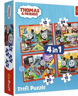 Hračky puzzle TREFL - Puzzle 4v1 - Úžasný Tom / Thomas and Friends